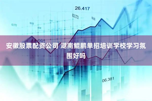 安徽股票配资公司 湖南鲲鹏单招培训学校学习氛围好吗